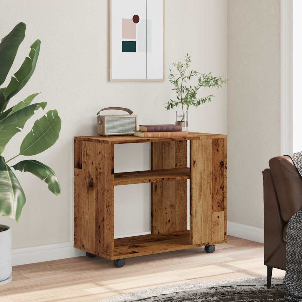 Sidebord Gammelt Tre 70X35X55 Cm Konstruert Tre