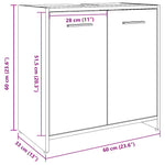 Badeservantskap Artisan Eik 60X33X60 Cm Konstruert Tre