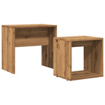 Stablebare Salongbord 2 Stk Artisan Eik Konstruert Tre