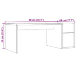 Salongbord Gammelt Tre 90X45X35 Cm Konstruert Tre