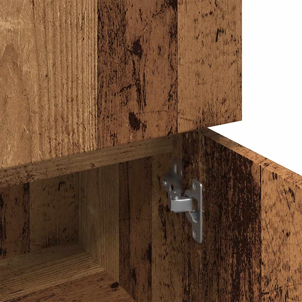 Baderomsskap Gammelt Tre 30X30X95 Cm Konstruert Tre