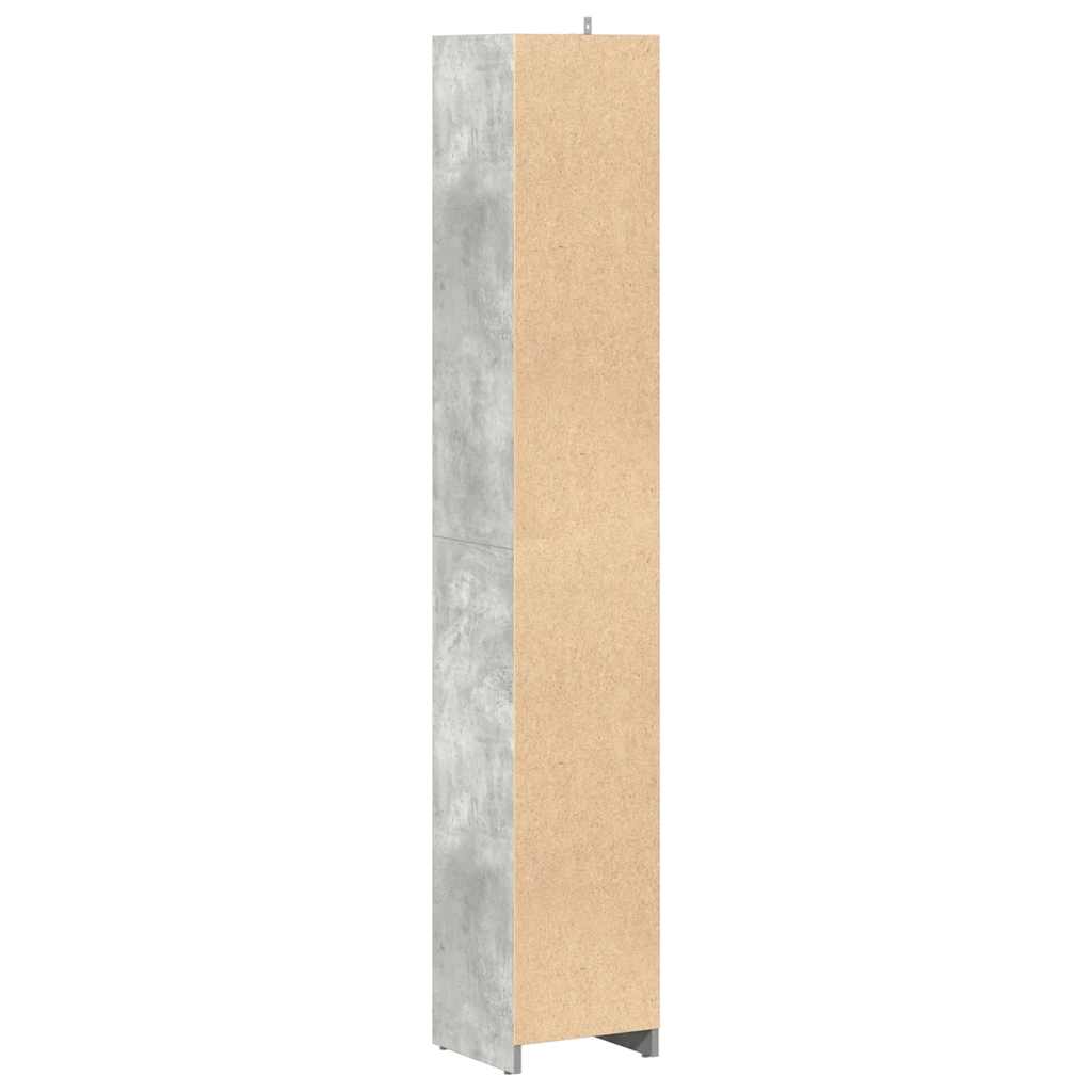 Baderomsskap Betonggrå 30X30X183,5 Cm Sponplate