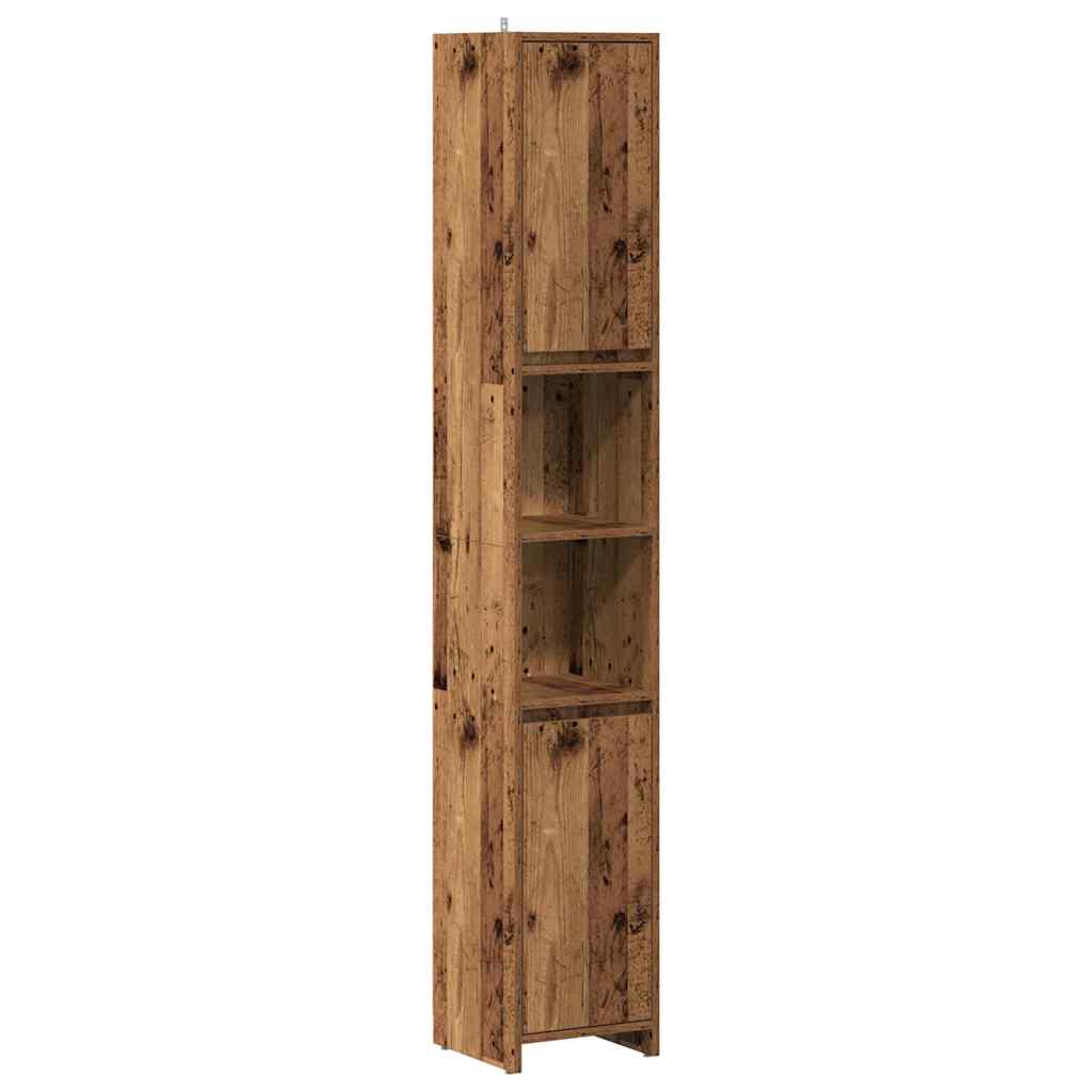 Baderomsskap Gammelt Tre 30X30X183,5 Cm Konstruert Tre