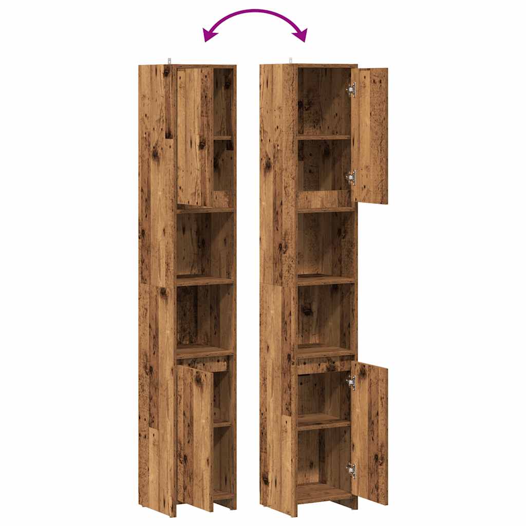 Baderomsskap Gammelt Tre 30X30X183,5 Cm Konstruert Tre