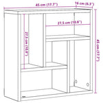 Vegghylle Artisan Eik 45X16X45 Cm Konstruert Tre