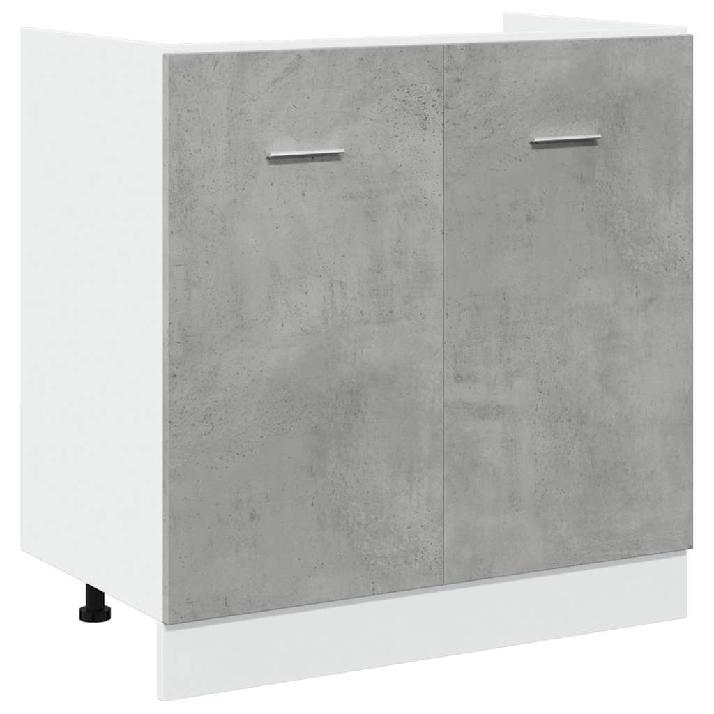 Bunnskap Til Vask &quot;Lyon&quot; Betonggrå 80X46X81,5 Cm Sponplate
