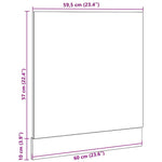Oppvaskmaskinspanel &quot;Lyon&quot; Gammelt Tre 60X1,5X67 Cm