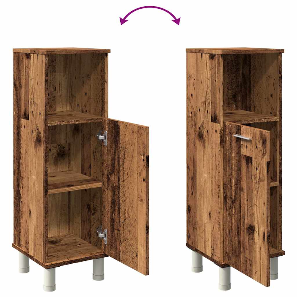 Baderomsskap Gammelt Tre 30X30X95 Cm Konstruert Tre
