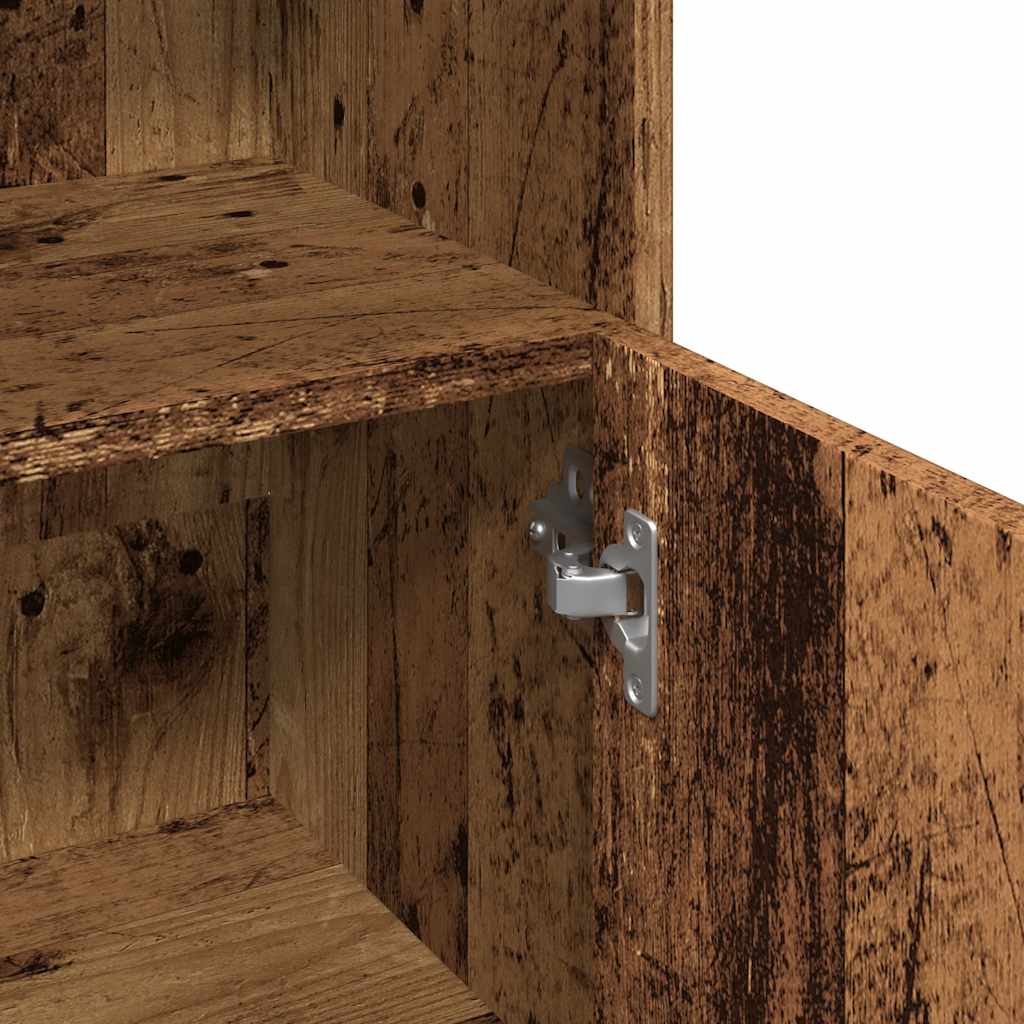 Baderomsskap Gammelt Tre 30X30X95 Cm Konstruert Tre
