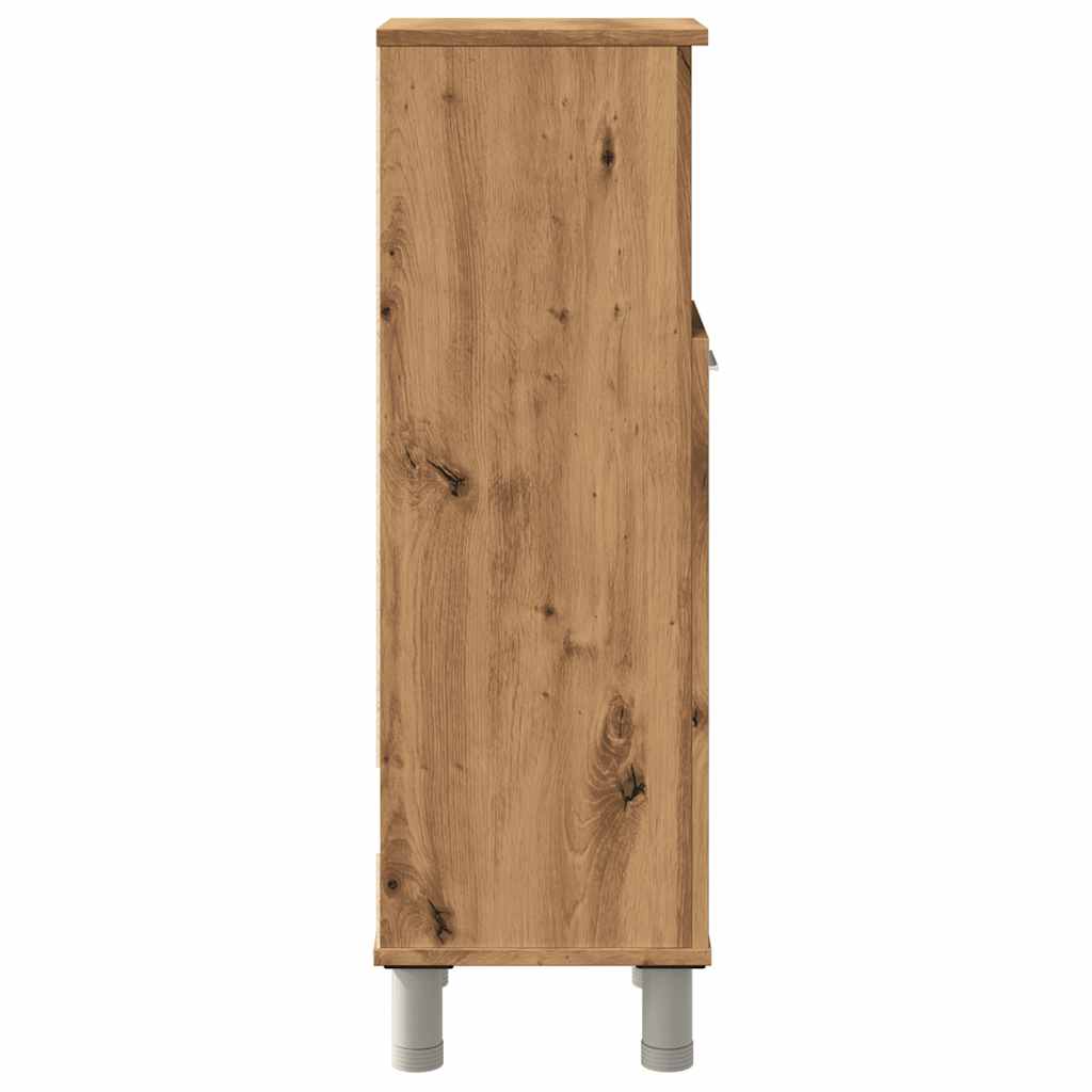 Baderomsskap Artisan Eik 30X30X95 Cm Konstruert Tre