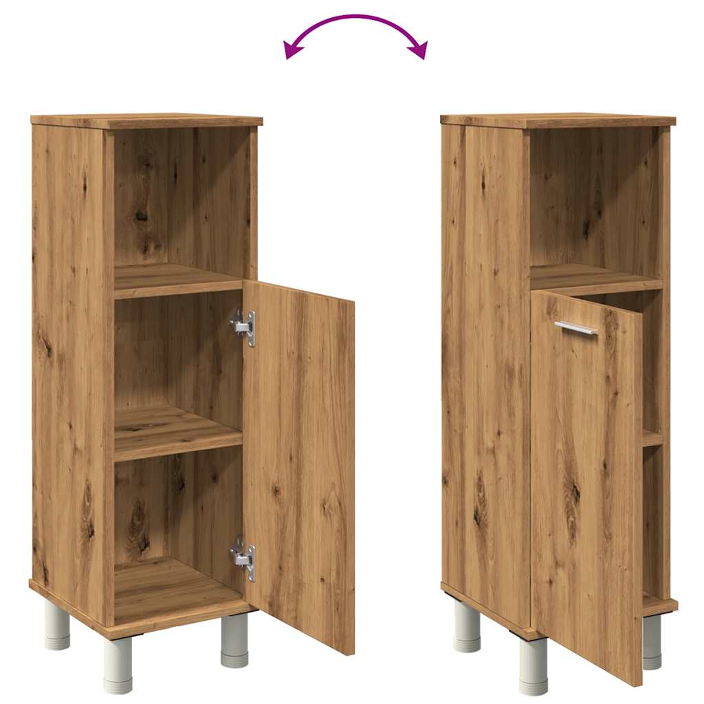 Baderomsskap Artisan Eik 30X30X95 Cm Konstruert Tre