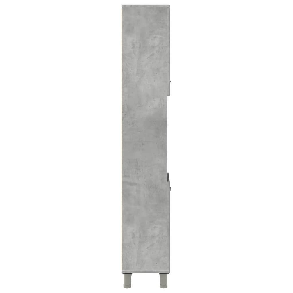 Baderomsskap Betonggrå 30X30X179 Cm Sponplate