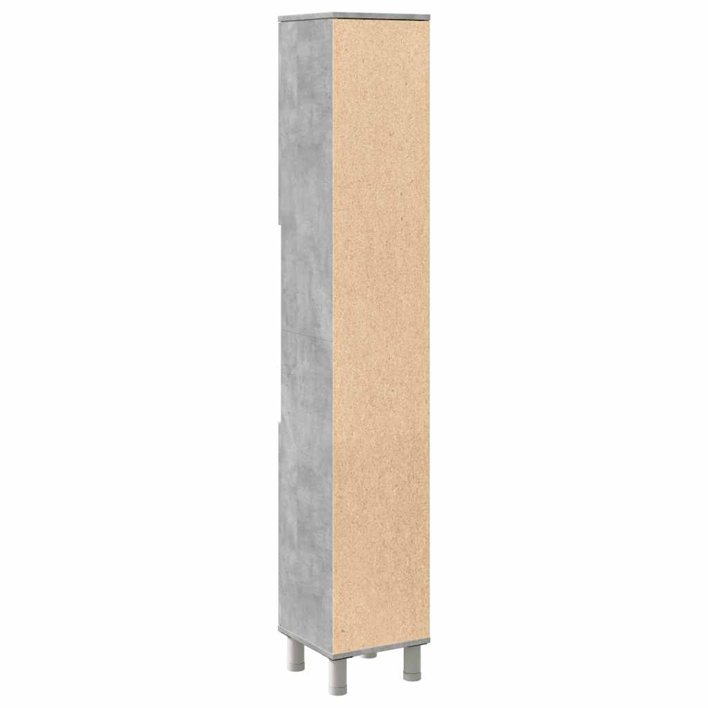 Baderomsskap Betonggrå 30X30X179 Cm Sponplate