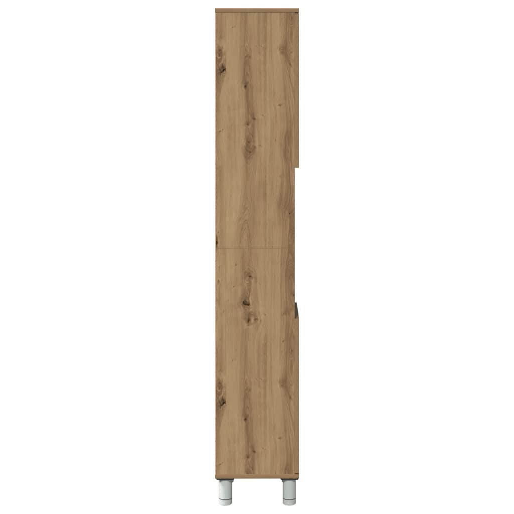 Baderomsskap Artisan Eik 30X30X179 Cm Konstruert Tre