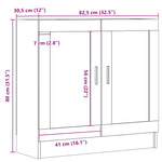 Bokhylle Artisan Eik 82,5X30,5X80 Cm Konstruert Tre