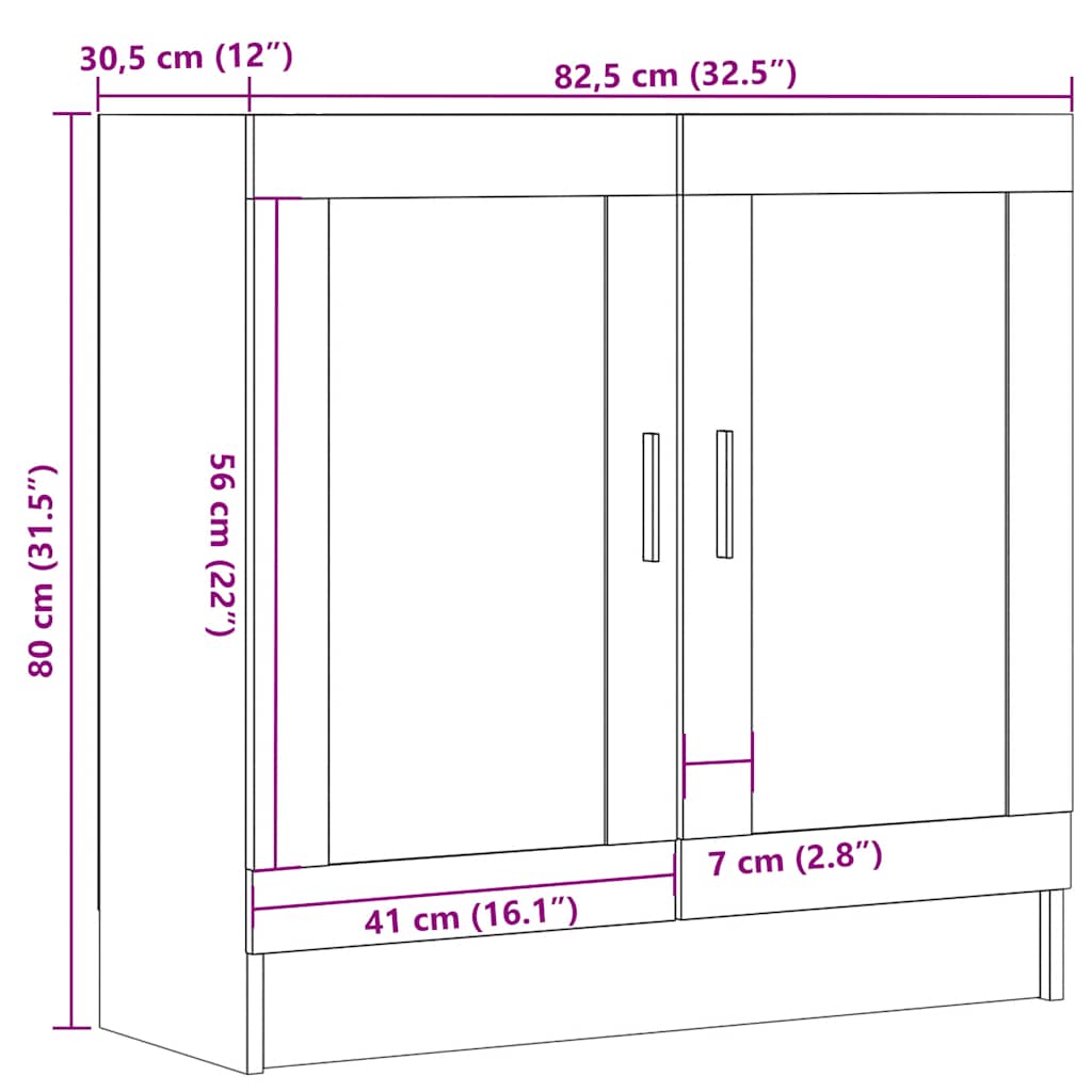 Bokhylle Gammelt Tre 82,5X30,5X80 Cm Konstruert Tre