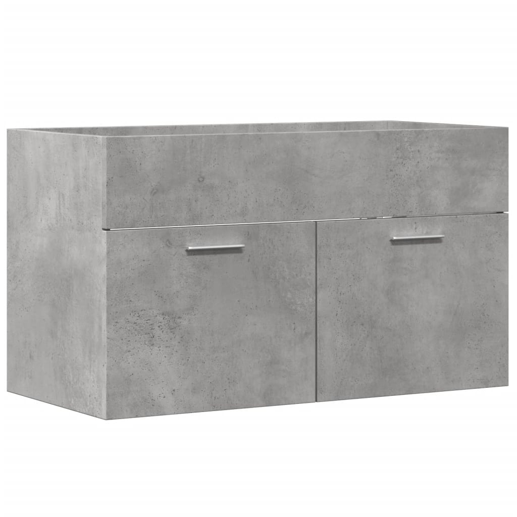 Servantskap Betonggrå 90X38,5X46 Cm Konstruert Tre