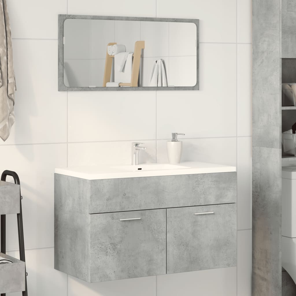 Servantskap Betonggrå 90X38,5X46 Cm Konstruert Tre