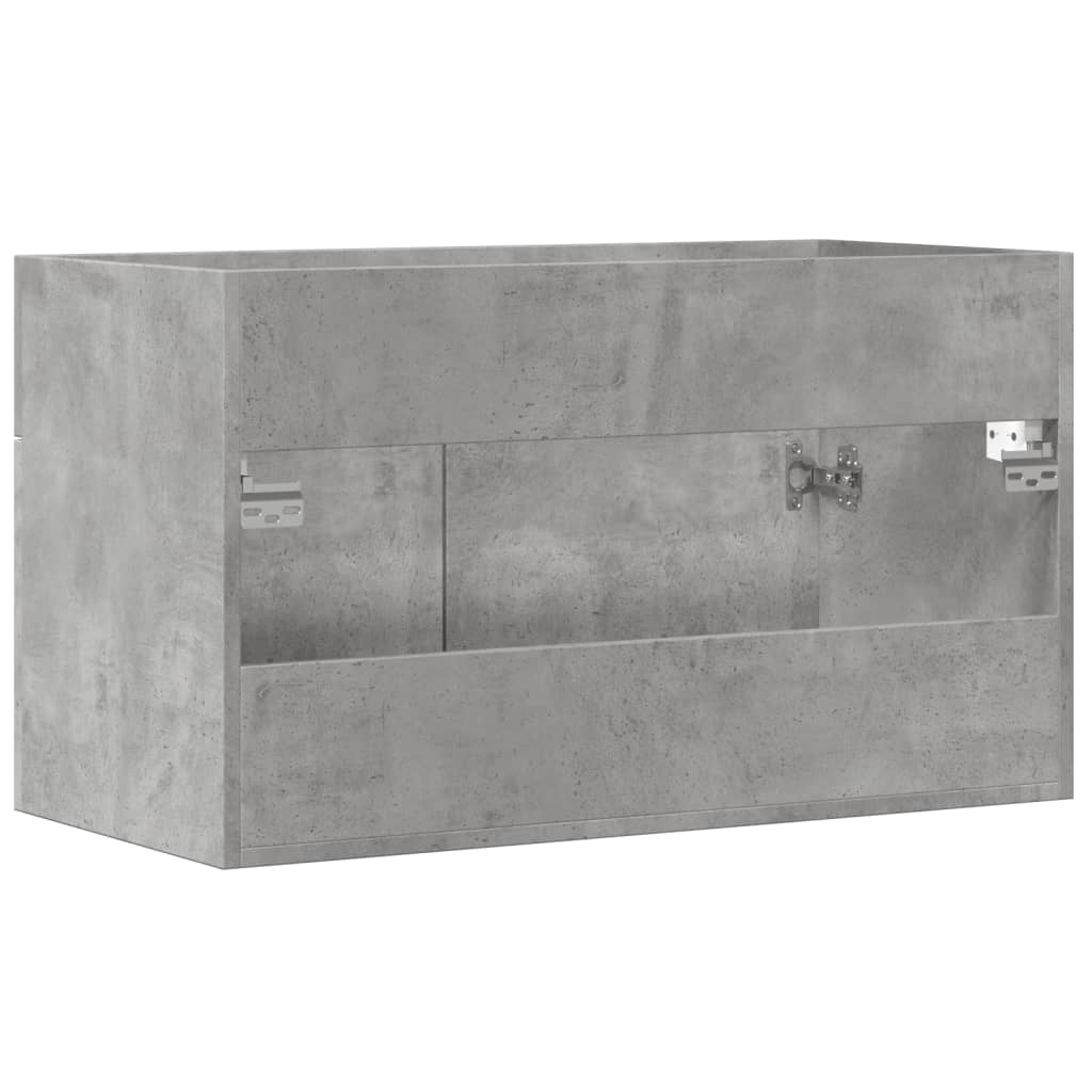 Servantskap Betonggrå 90X38,5X46 Cm Konstruert Tre