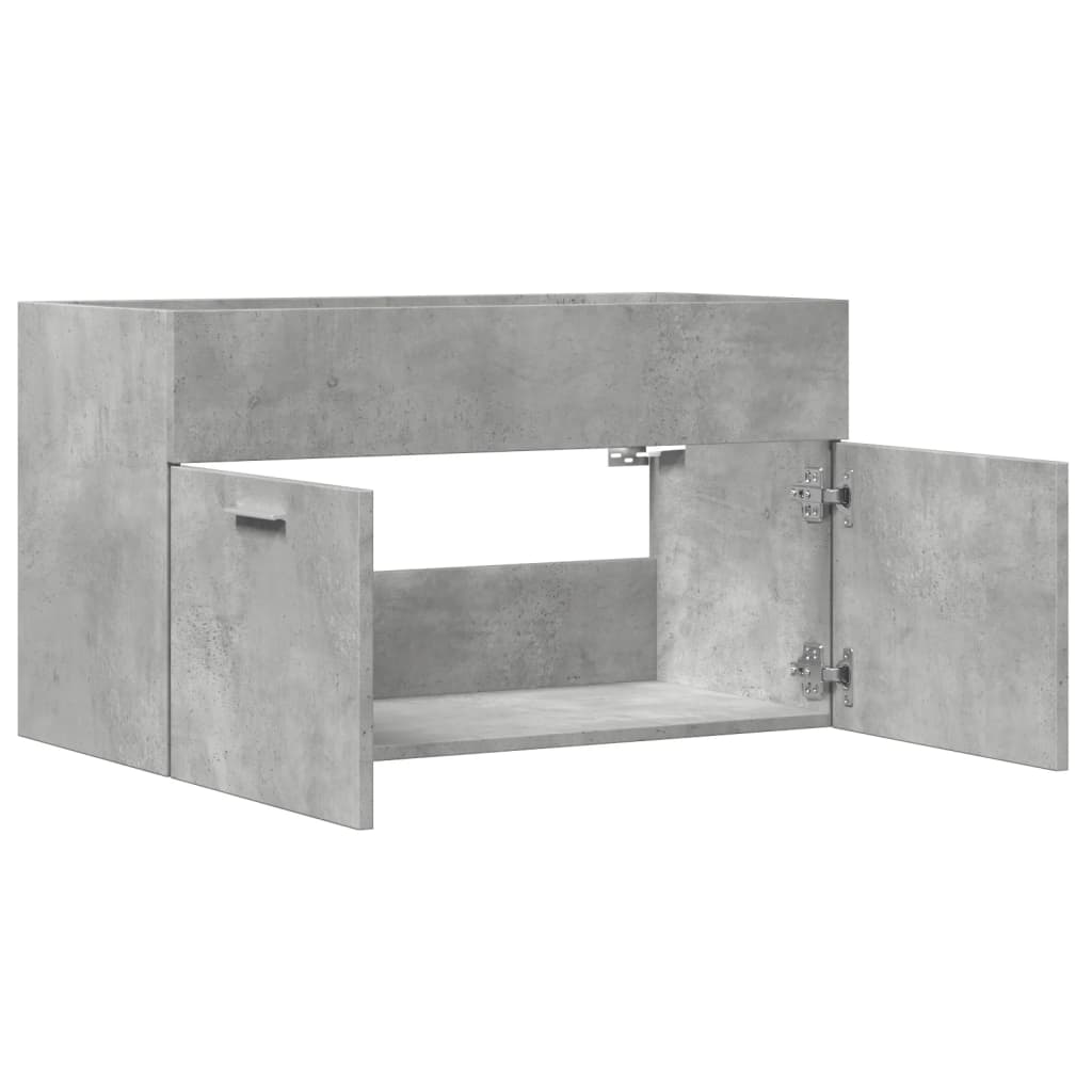 Servantskap Betonggrå 90X38,5X46 Cm Konstruert Tre