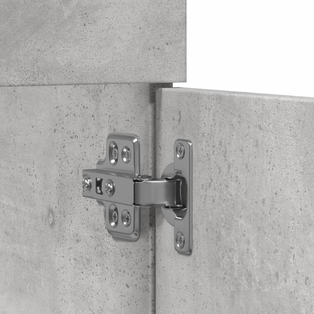Servantskap Betonggrå 90X38,5X46 Cm Konstruert Tre