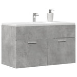 Servantskap Betonggrå 90X38,5X46 Cm Konstruert Tre