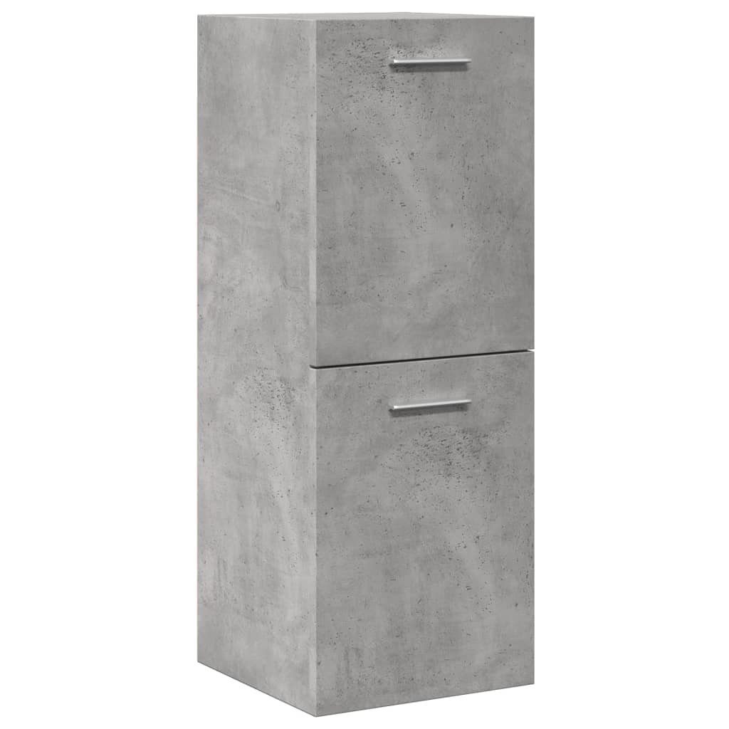 Hengende Baderomsskap Betonggrå 30X30X80 Cm Konstruert Tre