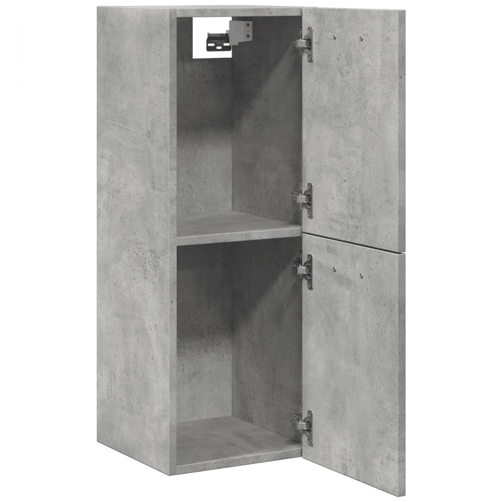 Hengende Baderomsskap Betonggrå 30X30X80 Cm Konstruert Tre
