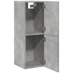 Hengende Baderomsskap Betonggrå 30X30X80 Cm Konstruert Tre