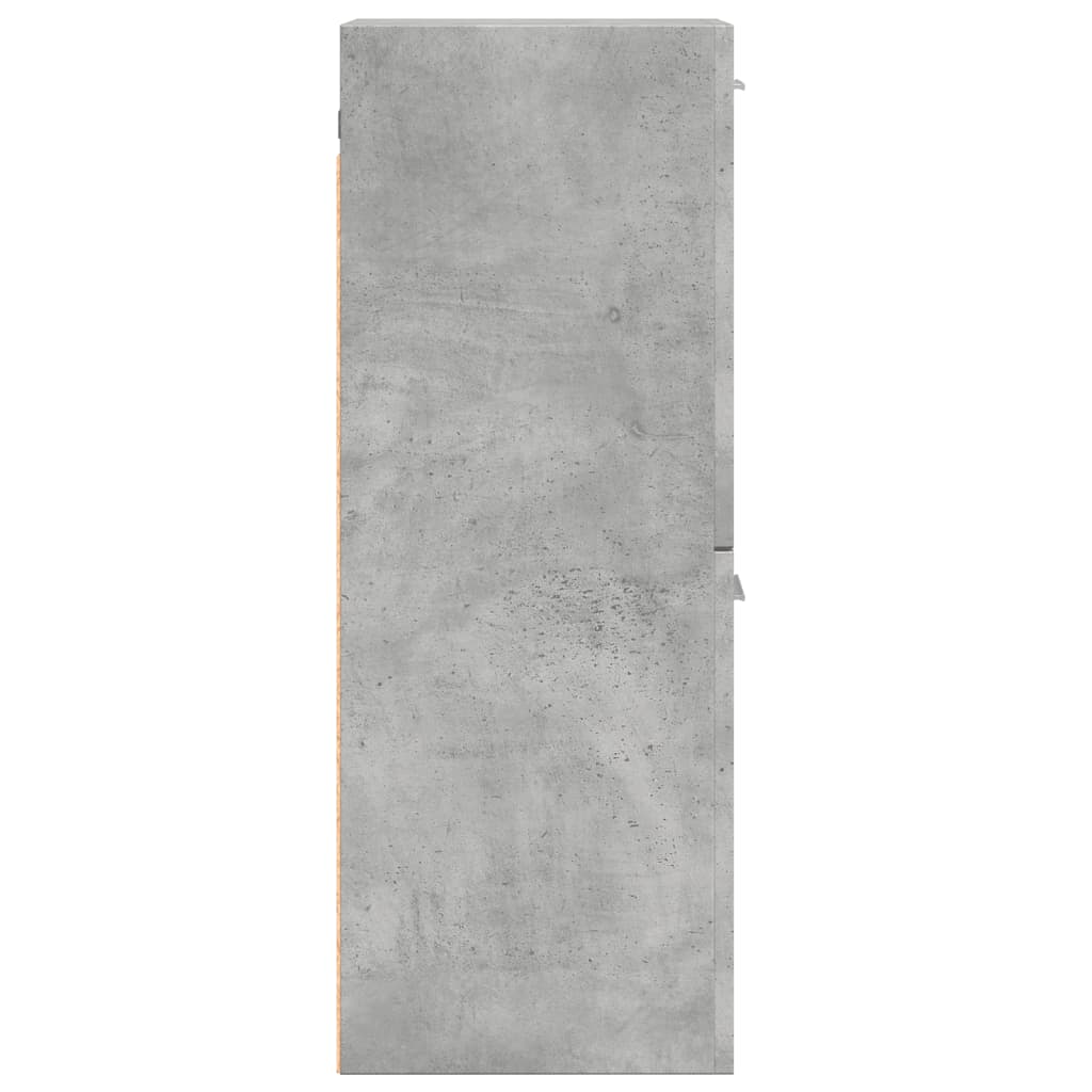 Hengende Baderomsskap Betonggrå 30X30X80 Cm Konstruert Tre