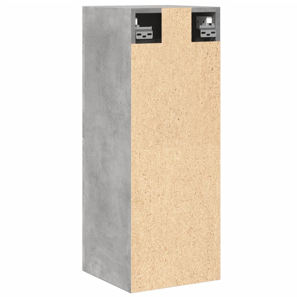 Hengende Baderomsskap Betonggrå 30X30X80 Cm Konstruert Tre