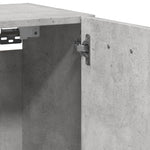 Hengende Baderomsskap Betonggrå 30X30X80 Cm Konstruert Tre