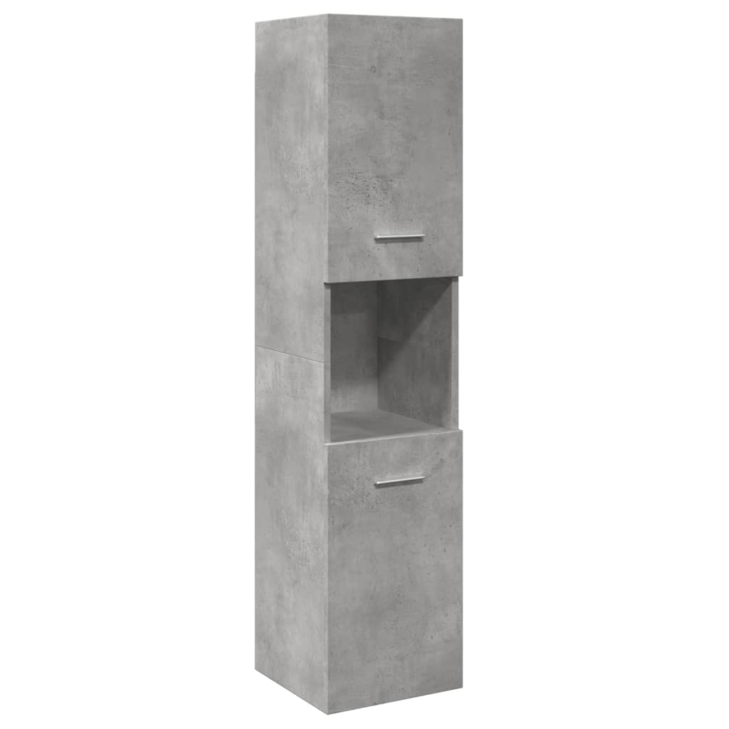 Hengende Baderomsskap Betonggrå 30X30X130 Cm Konstruert Tre