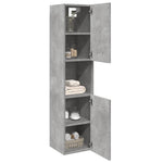 Hengende Baderomsskap Betonggrå 30X30X130 Cm Konstruert Tre