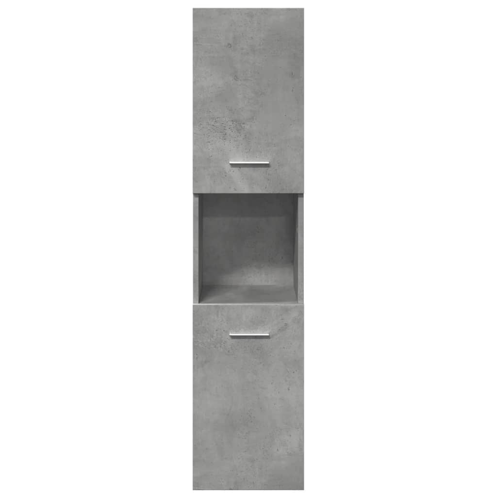 Hengende Baderomsskap Betonggrå 30X30X130 Cm Konstruert Tre
