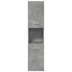 Hengende Baderomsskap Betonggrå 30X30X130 Cm Konstruert Tre