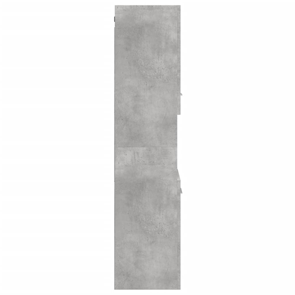 Hengende Baderomsskap Betonggrå 30X30X130 Cm Konstruert Tre