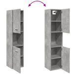 Hengende Baderomsskap Betonggrå 30X30X130 Cm Konstruert Tre