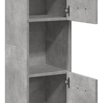 Hengende Baderomsskap Betonggrå 30X30X130 Cm Konstruert Tre