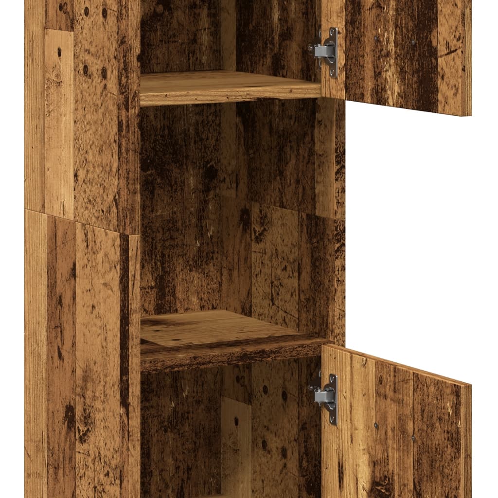 Hengende Baderomsskap Gammelt Tre 30X30X130 Cm Konstruert Tre