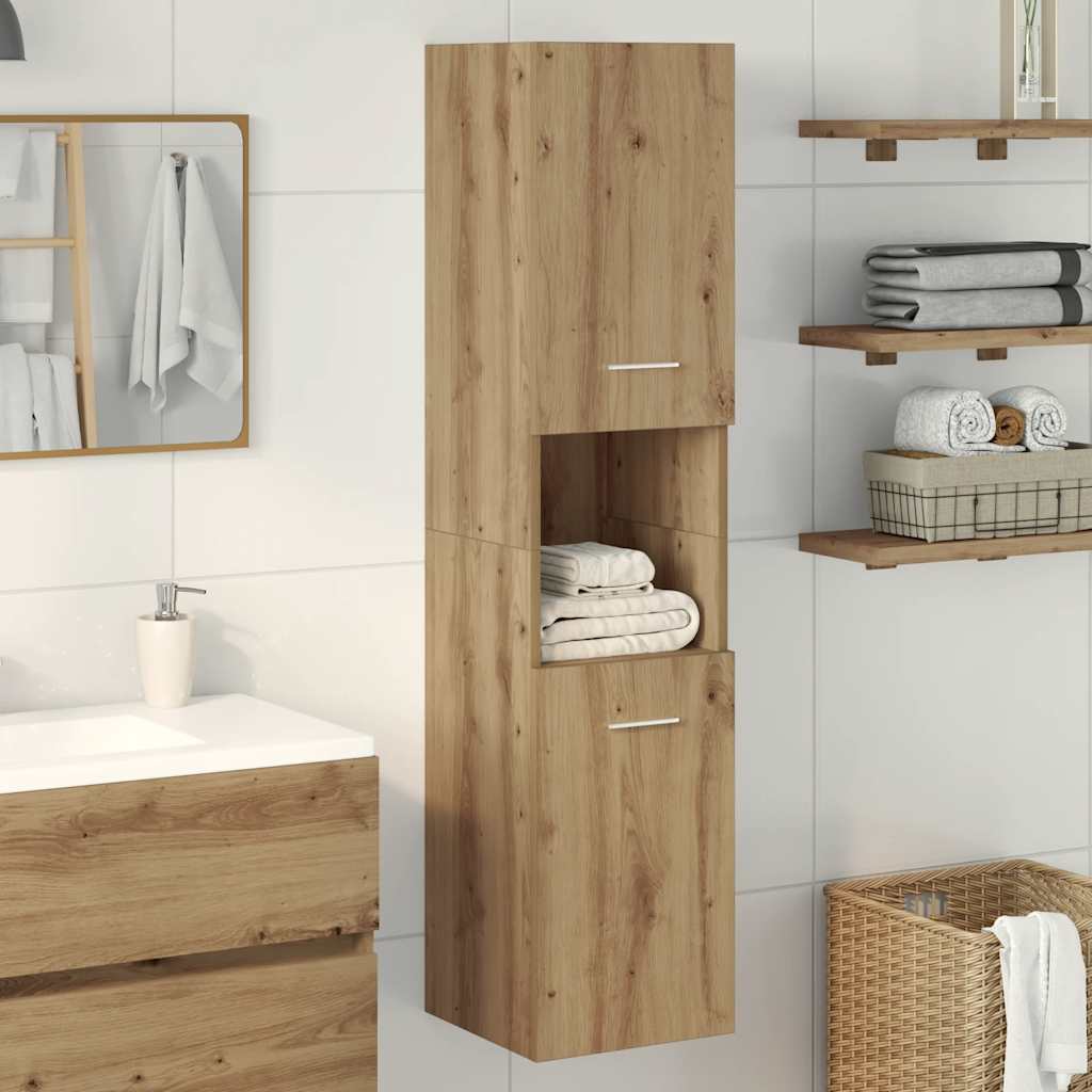Hengende Baderomsskap Artisan Eik 30X30X130 Cm Konstruert Tre