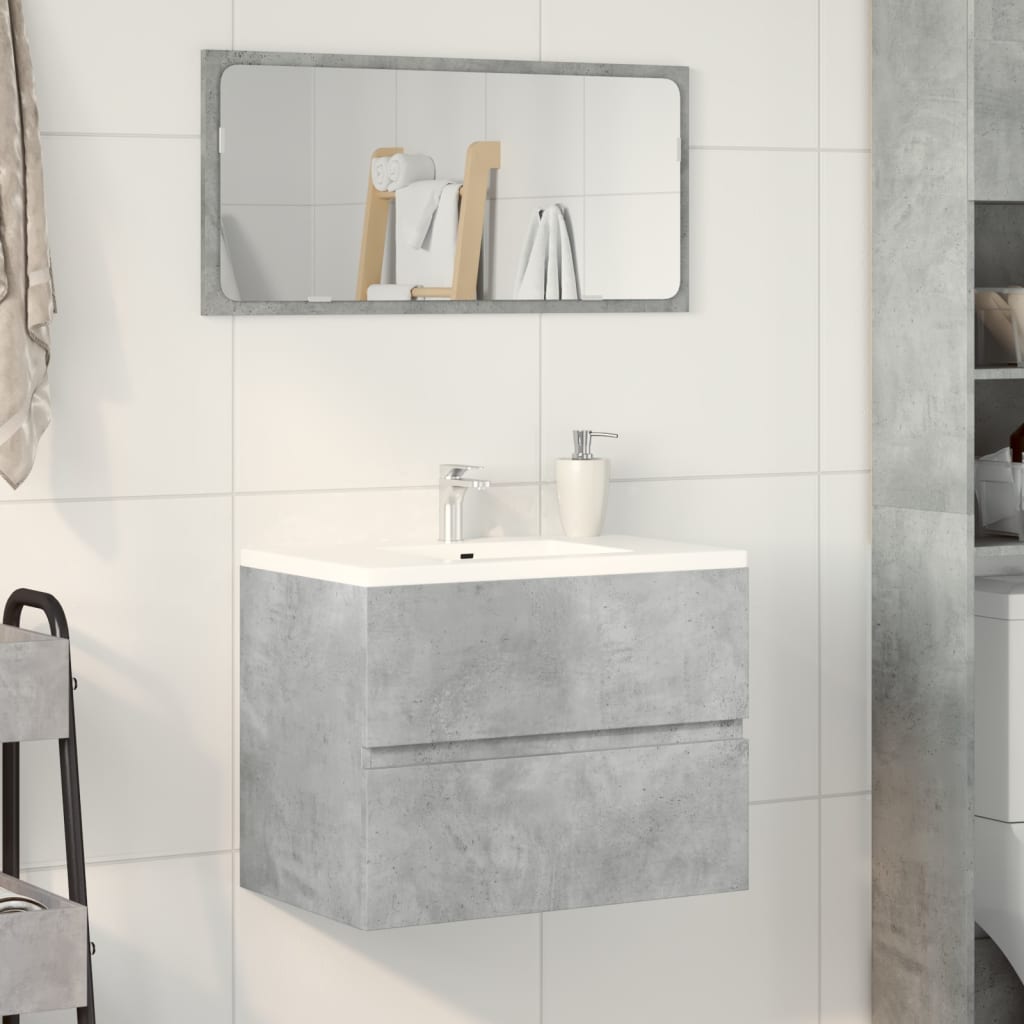 Baderomsskap Betonggrå 60X38,5X45 Cm Konstruert Tre