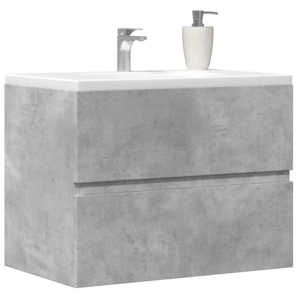 Baderomsskap Betonggrå 60X38,5X45 Cm Konstruert Tre