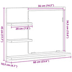 Baderomshylle Med Speil Artisan Eik 60X10,5X45 Cm