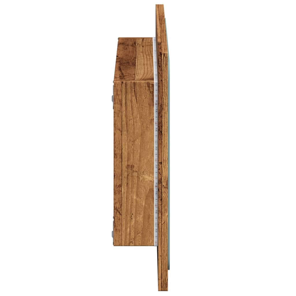 Baderomsspeil Med Led-Lys Betonggrå 60X8,5X38 Cm