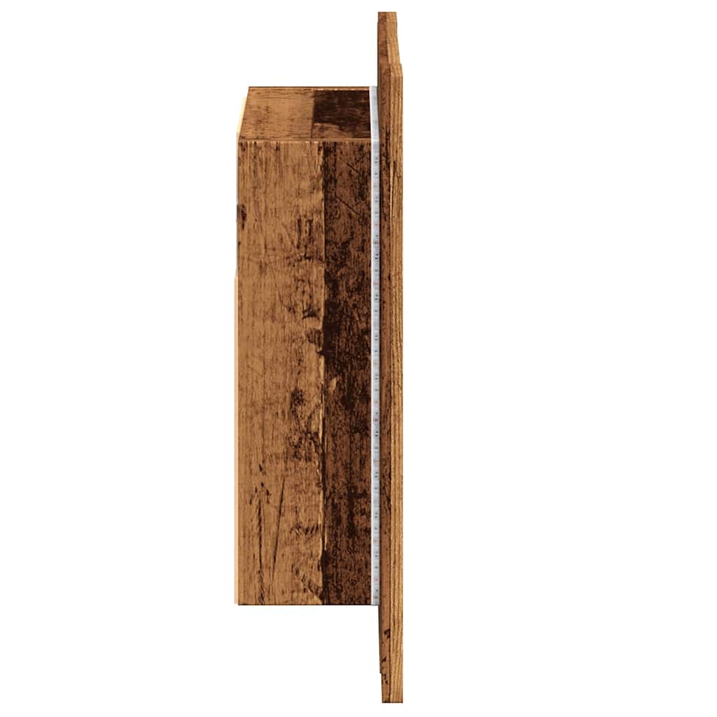 Speilskap Med Led Gammelt Tre 40X12X45 Cm Konstruert Tre