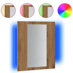 Speilskap Med Led Artisan Eik 40X12X45 Cm Konstruert Tre