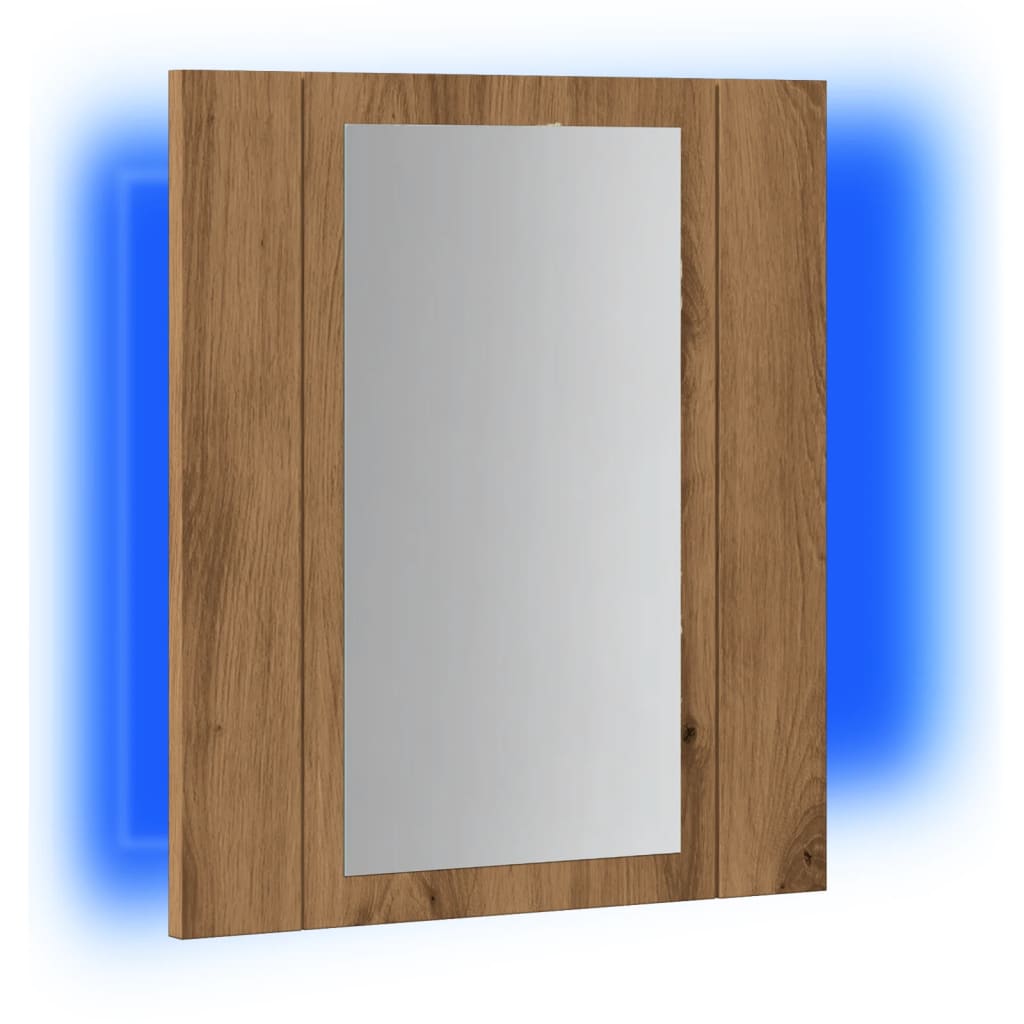 Speilskap Med Led Artisan Eik 40X12X45 Cm Konstruert Tre
