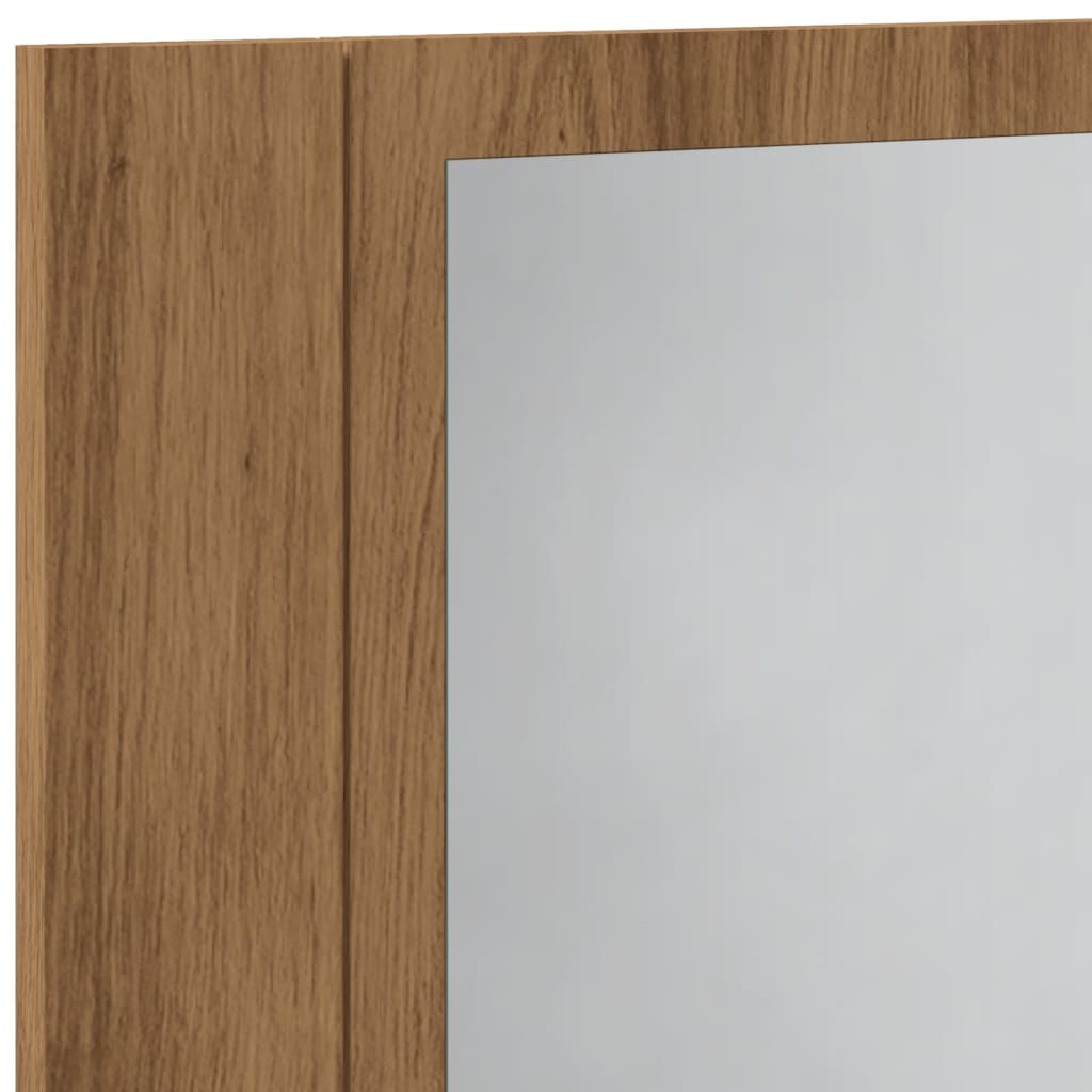 Speilskap Med Led Artisan Eik 40X12X45 Cm Konstruert Tre