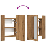 Speilskap Med Led Artisan Eik 40X12X45 Cm Konstruert Tre